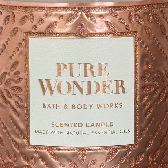 BBW Pure Wonder Bath & Body Works Mason Jar Single Wick Candle - Picture 3 of 10